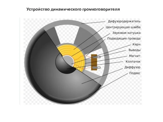 Устройство динамического громкоговорителя