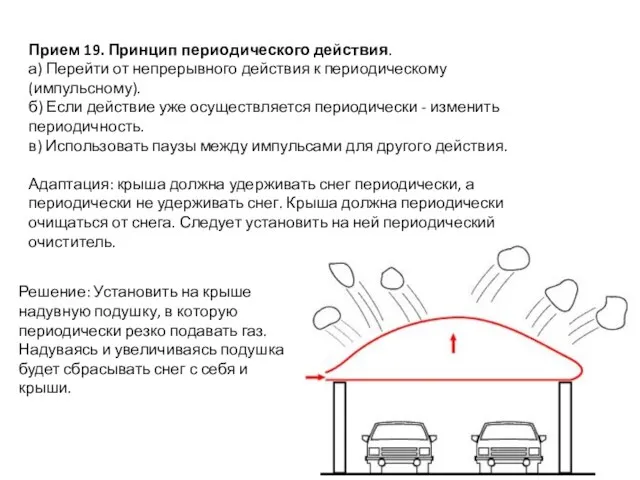 Прием 19. Принцип периодического действия. а) Перейти от непрерывного действия к