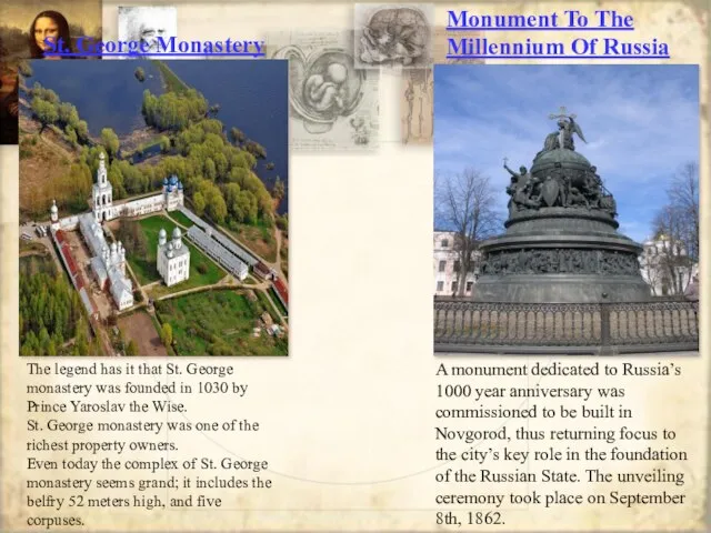 Monument To The Millennium Of Russia St. George Monastery A monument