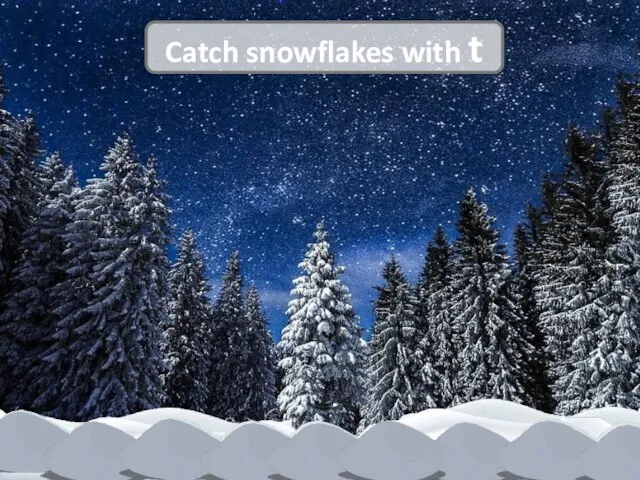 Catch snowflakes with t