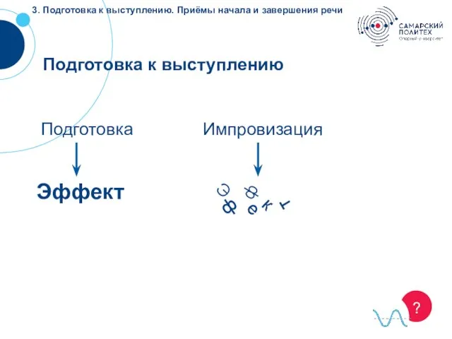 ? 3. Подготовка к выступлению. Приёмы начала и завершения речи