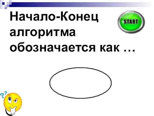 Начало-Конец алгоритма обозначается как …