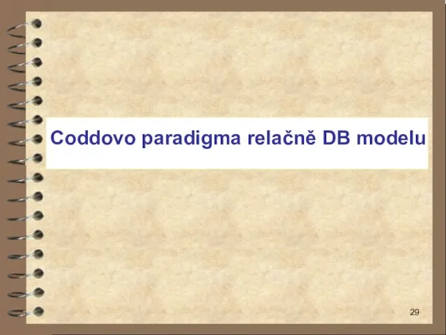 Coddovo paradigma relačně DB modelu