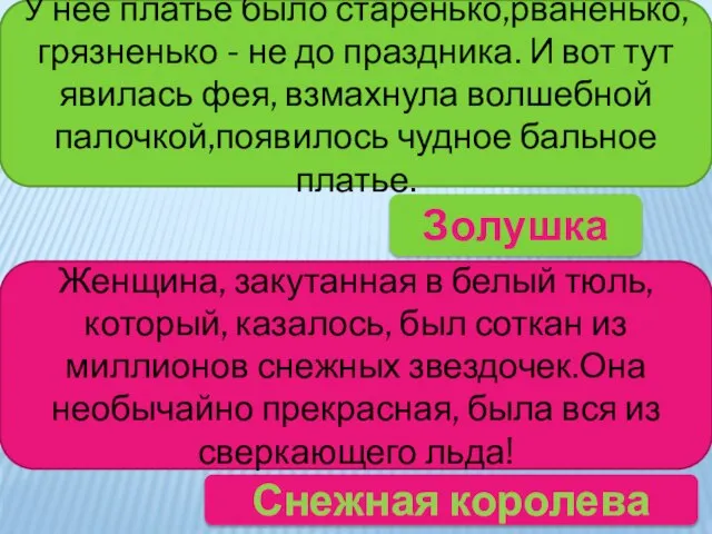 У неё платье было старенько,рваненько, грязненько - не до праздника. И