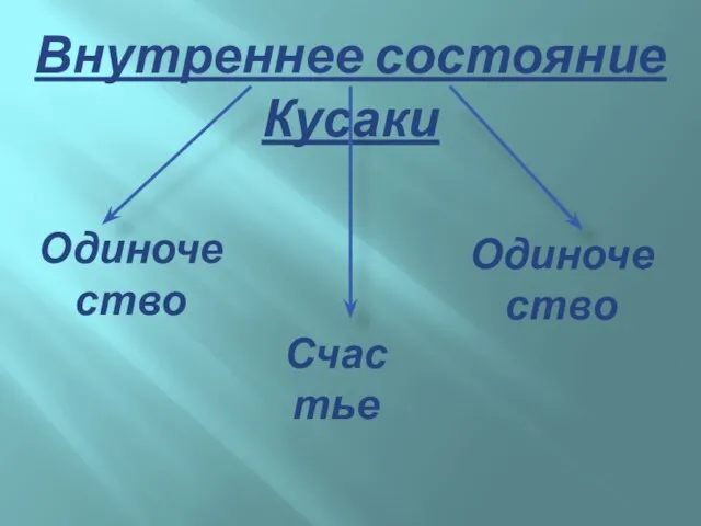 Внутреннее состояние Кусаки Одиночество Счастье Одиночество