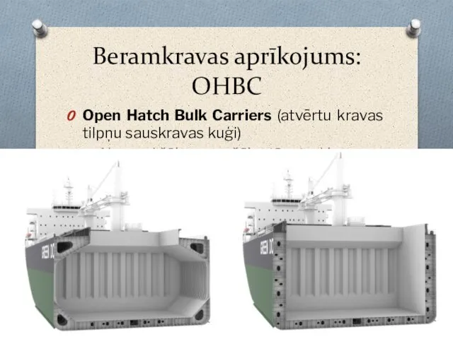 Beramkravas aprīkojums: OHBC Open Hatch Bulk Carriers (atvērtu kravas tilpņu sauskravas