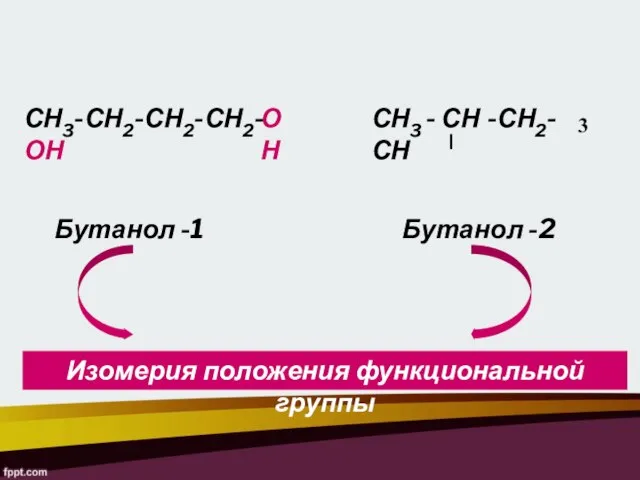 СН3-СН2-СН2-СН2- ОН СН3 - СН -СН2- СН 3 ОН Бутанол -1