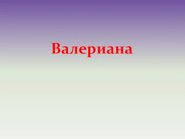 Валериана