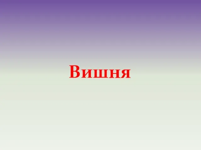 Вишня