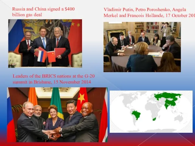 Leaders of the BRICS nations at the G-20 summit in Brisbane,