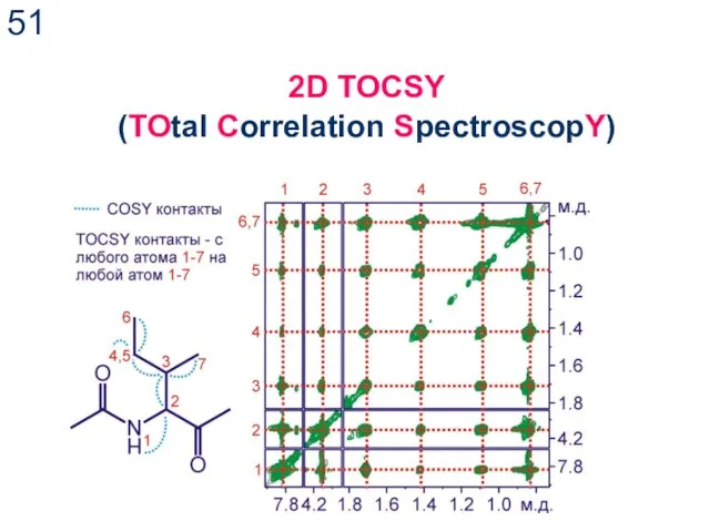 2D TOCSY (TOtal Correlation SpectroscopY)