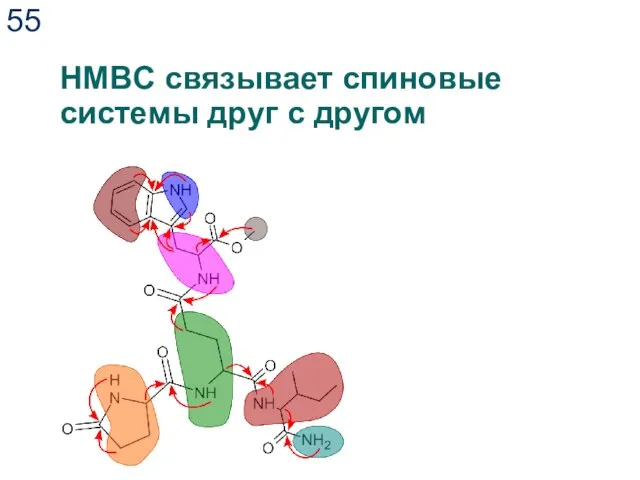 HMBC связывает спиновые системы друг с другом