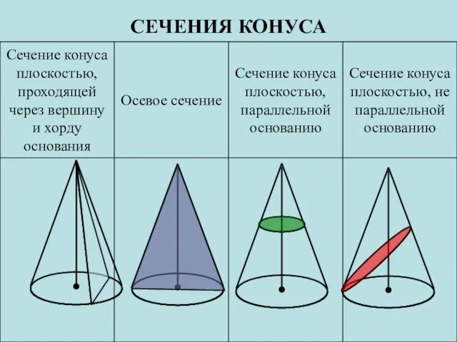 СЕЧЕНИЯ КОНУСА