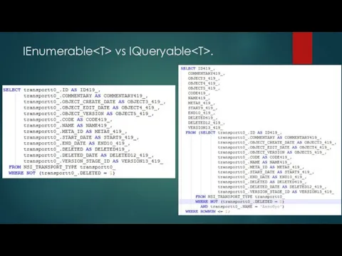 IEnumerable vs IQueryable .