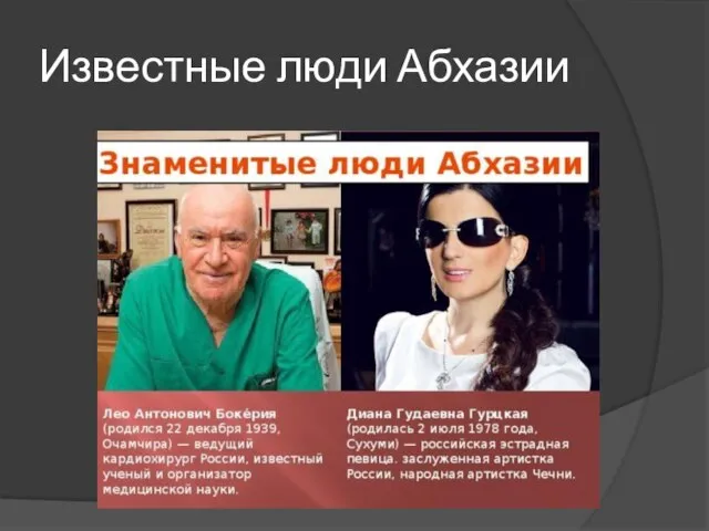 Известные люди Абхазии