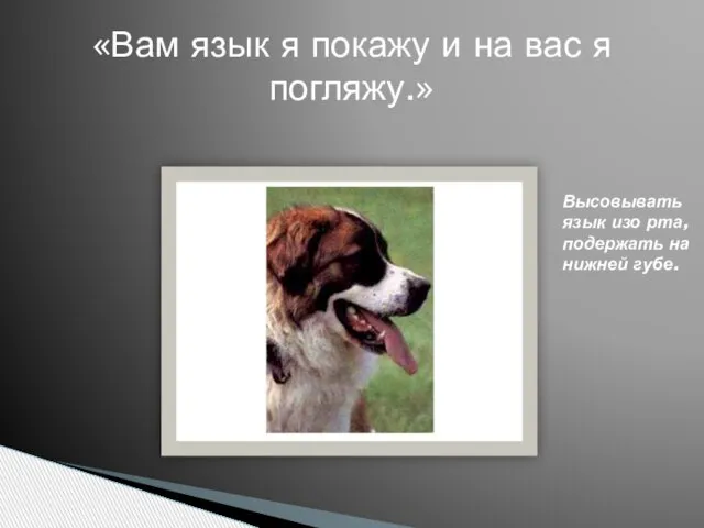 «Вам язык я покажу и на вас я погляжу.» Высовывать язык