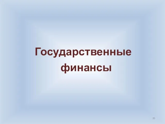 Государственные финансы