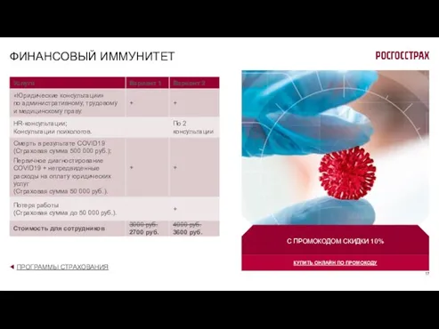 ПРОГРАММЫ СТРАХОВАНИЯ ФИНАНСОВЫЙ ИММУНИТЕТ КУПИТЬ ОНЛАЙН ПО ПРОМОКОДУ С ПРОМОКОДОМ СКИДКИ 10%