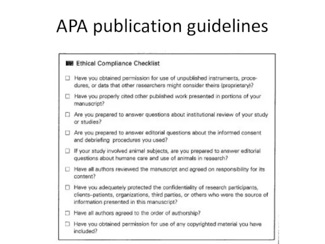 APA publication guidelines