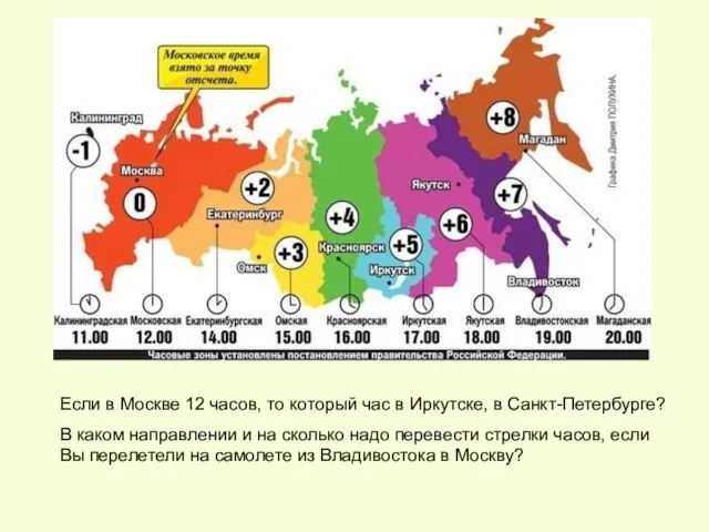 Если в Москве 12 часов, то который час в Иркутске, в