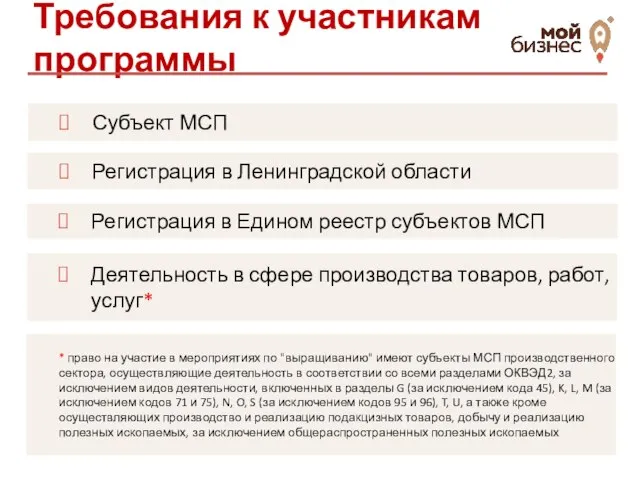 Субъект МСП Регистрация в Ленинградской области Регистрация в Едином реестр субъектов