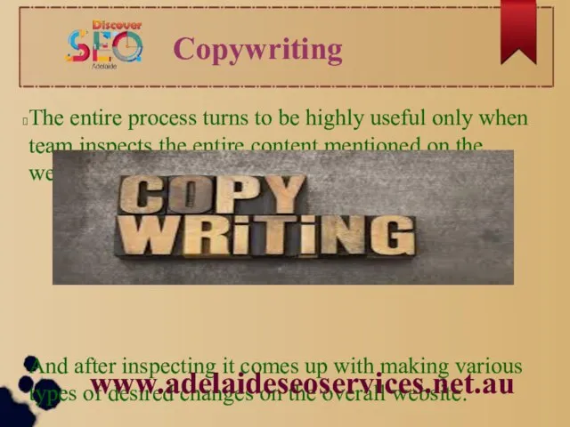 Copywriting The entire process turns to be highly useful only when