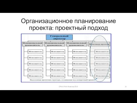 Организационное планирование проекта: проектный подход CPMA IPMA Новосад В.М.