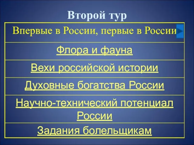 Второй тур