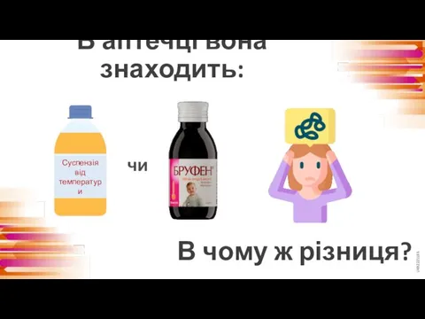 В аптечці вона знаходить: чи В чому ж різниця? Суспензія від температури