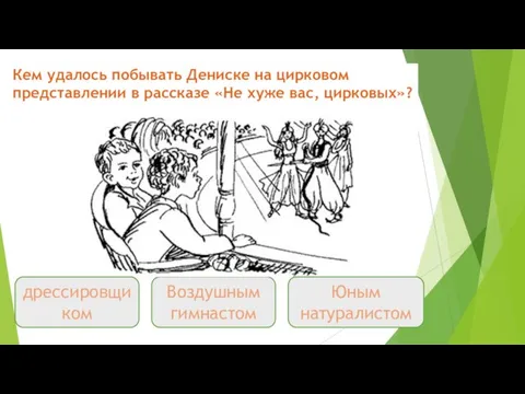 Кем удалось побывать Дениске на цирковом представлении в рассказе «Не хуже