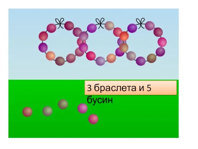 3 браслета и 5 бусин