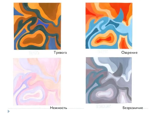 Тревога Нежность Озарение Безразличие