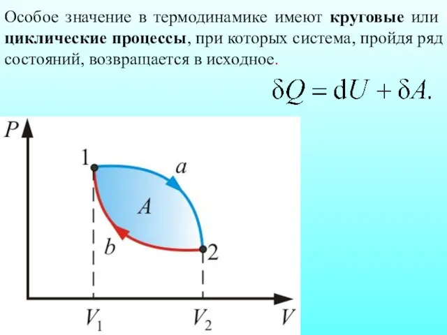 Особое значение в термодинамике имеют круговые или циклические процессы, при которых