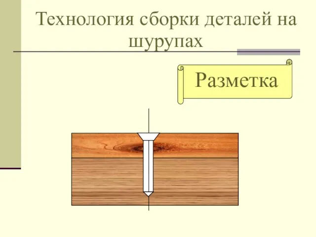 Технология сборки деталей на шурупах