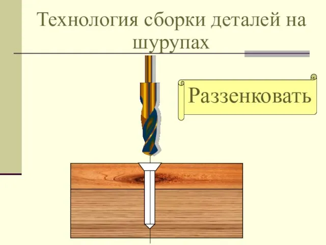 Технология сборки деталей на шурупах