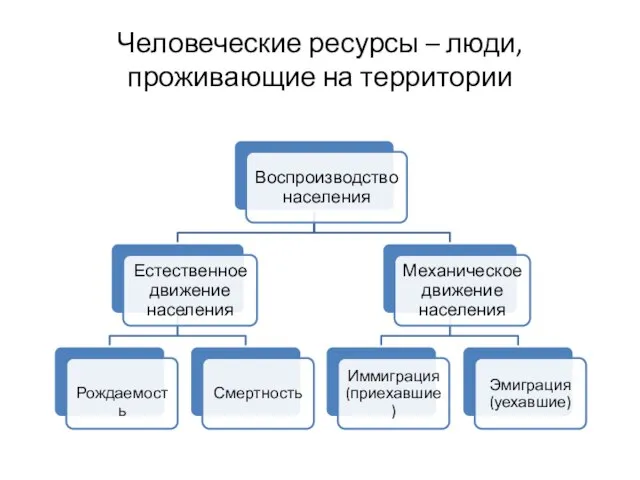 Человеческие ресурсы – люди, проживающие на территории