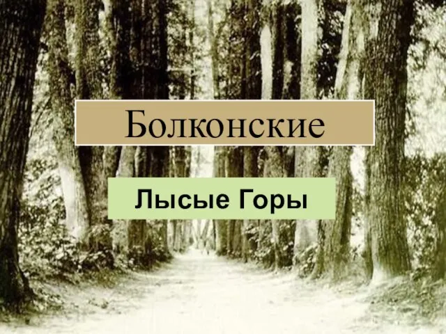 Лысые Горы Болконские