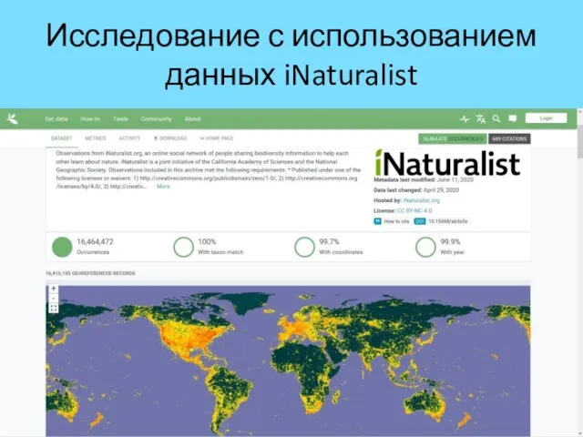 Исследование с использованием данных iNaturalist