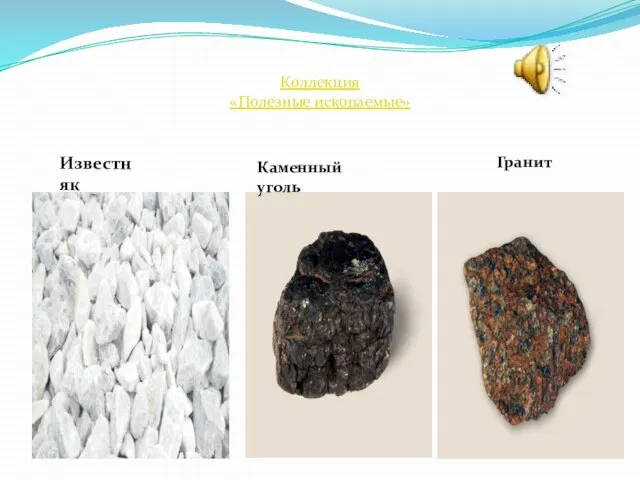 Известняк Каменный уголь Гранит Коллекция «Полезные ископаемые»