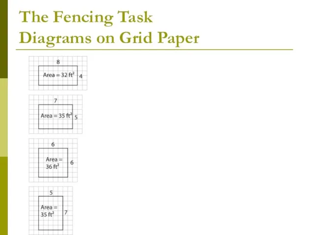 The Fencing Task Diagrams on Grid Paper