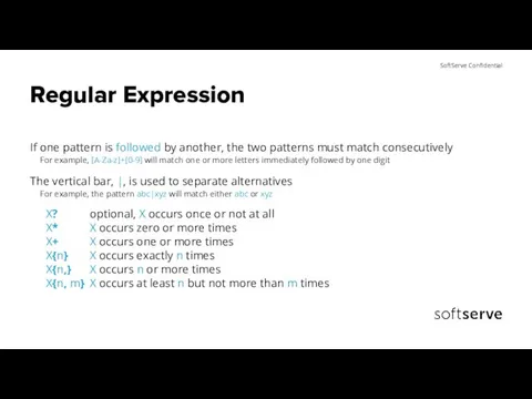 Regular Expression If one pattern is followed by another, the two