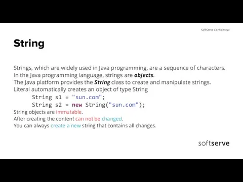 String Strings, which are widely used in Java programming, are a