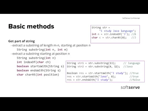 Basic methods Get part of string - extract a substring of