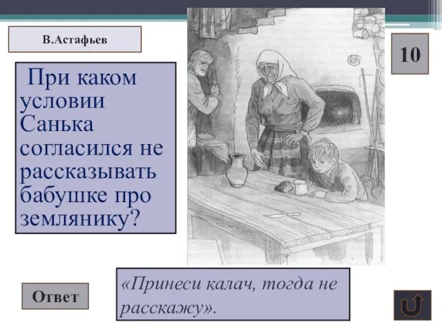 В.Астафьев 10 При каком условии Санька согласился не рассказывать бабушке про