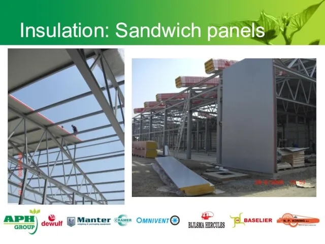 Insulation: Sandwich panels