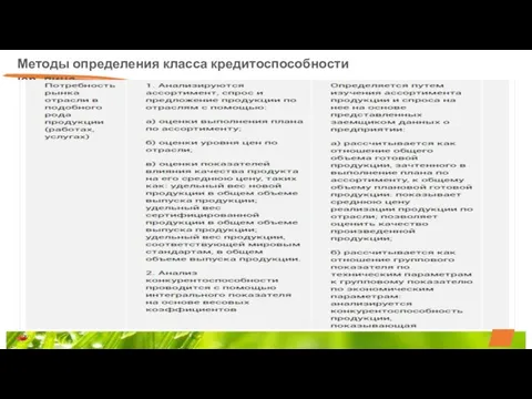 Методы определения класса кредитоспособности юр. лица