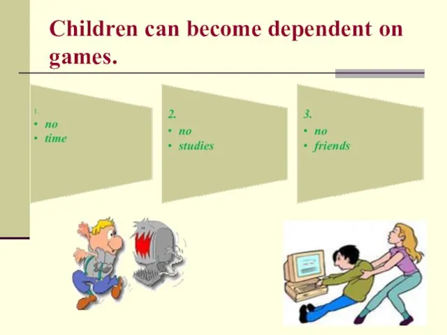 Children can become dependent on games.