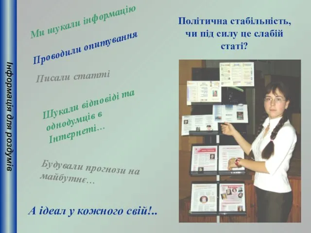 Політична стабільність, чи під силу це слабій статі? Інформація для роздумів