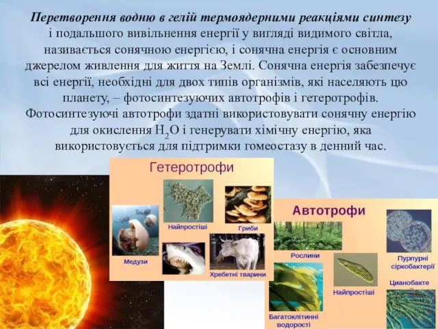 Перетворення водню в гелій термоядерними реакціями синтезу і подальшого вивільнення енергії