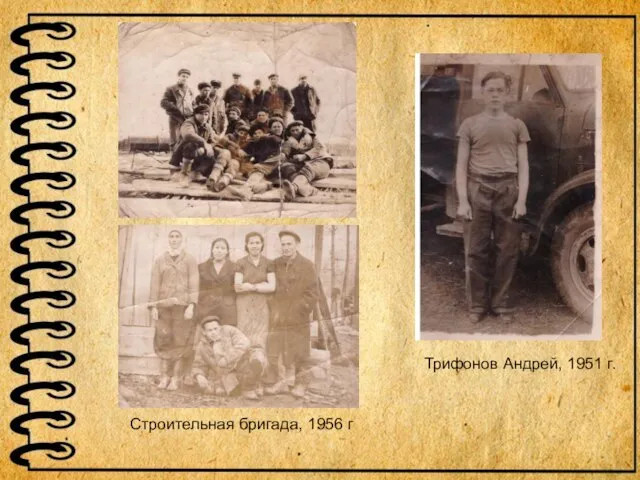 Строительная бригада, 1956 г Трифонов Андрей, 1951 г.